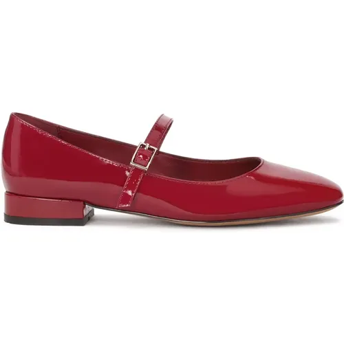 Maroon lackierte Mary Jane Pumps , Damen, Größe: 38 EU - Kazar - Modalova