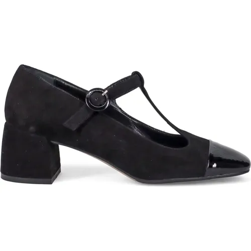 Refined Suede Mary Jane Shoes , female, Sizes: 5 UK, 4 UK, 6 UK - Sangiorgio - Modalova