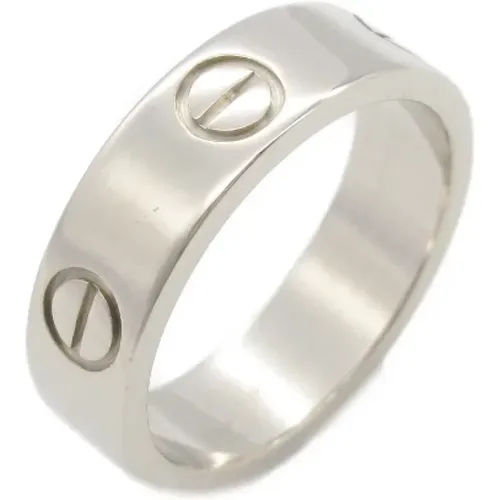 Pre-owned Jewellery, female, , Size: ONE SIZE Pre-owned White Gold rings - Cartier Vintage - Modalova