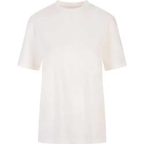 Weißes T-Shirt mit Logodruck , Damen, Größe: M - Jil Sander - Modalova