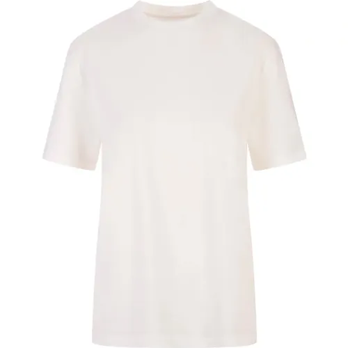 Weißes T-Shirt mit Logodruck , Damen, Größe: S - Jil Sander - Modalova