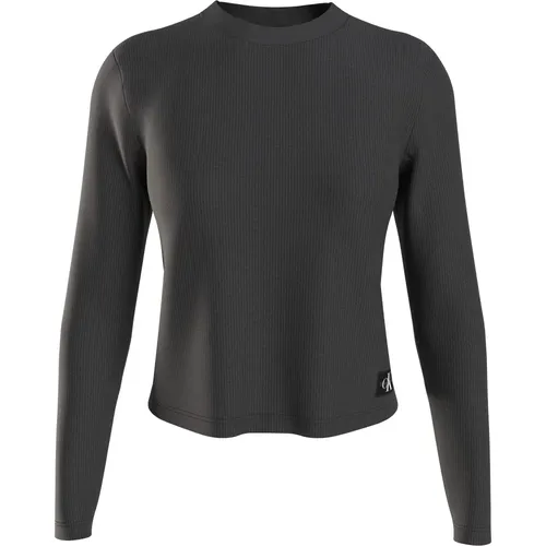 Schwarze Sweaters Slim Fit Rundhals - Calvin Klein - Modalova