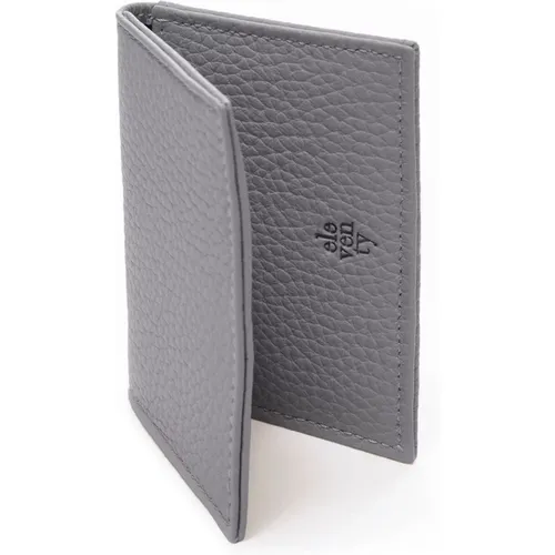 Wallets & Cardholders, male, , Size: ONE SIZE Cervo Leather Card Holder - Eleventy - Modalova