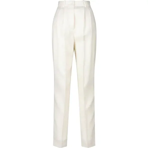 Linen Mix Pleated Tefike Pants , male, Sizes: W36 - Hugo Boss - Modalova