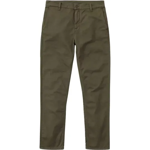 Chinos, male, , Size: W32 L32 Easy Alvin Olive Chino Pants - Nudie Jeans - Modalova