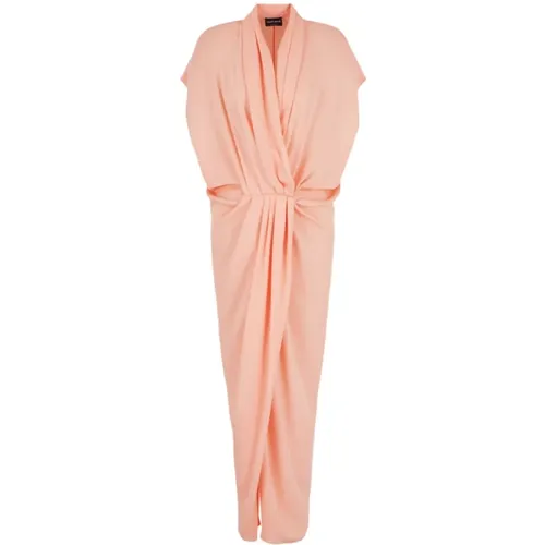 U47W Peach Beige Dress , female, Sizes: M, XS, S - Giorgio Armani - Modalova