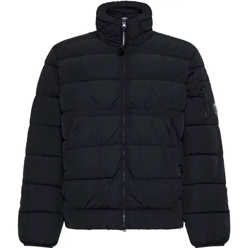 Schwarze Stepp-Nylon-Daunenjacke , Herren, Größe: L - C.P. Company - Modalova