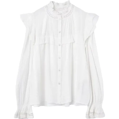 Lace Detail Shirt , female, Sizes: M - Isabel marant - Modalova