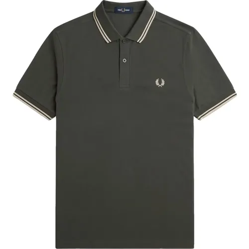 Polo Shirts, male, , Size: M Slim Fit Twin Tipped Polo - Fred Perry - Modalova