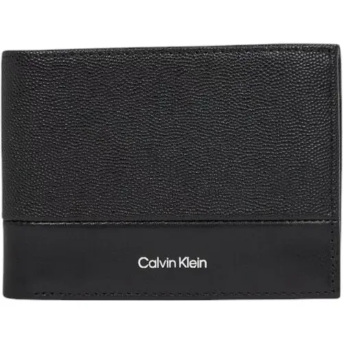 Wallets & Cardholders, male, , Size: ONE SIZE Men's Leather Wallet Spring/Summer Collection - Calvin Klein - Modalova