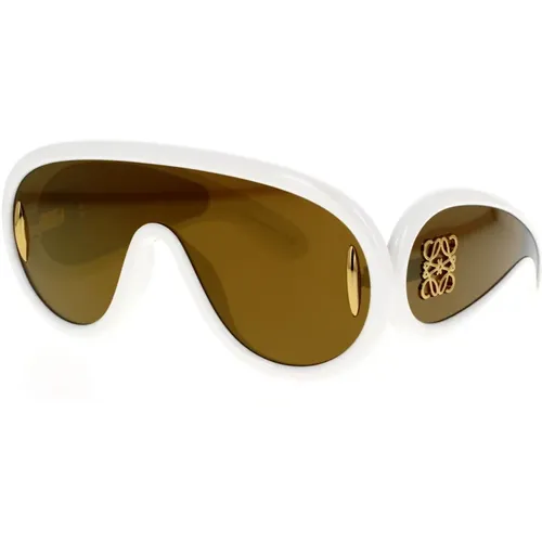 Stilvolle Sonnenbrille mit goldenen verspiegelten Gläsern - Loewe - Modalova