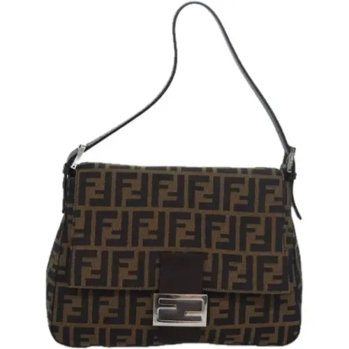 Pre-owned Shoulder Bags, female, , Size: ONE SIZE Pre-owned Canvas shoulder-bags - Fendi Vintage - Modalova