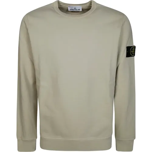 Rundhals-Sweatshirt Basic Style , Herren, Größe: M - Stone Island - Modalova