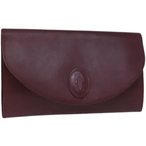 Pre-owned Clutches, female, , Size: ONE SIZE Pre-owned Leather clutches - Cartier Vintage - Modalova