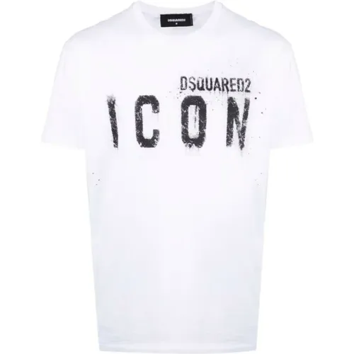 Icon Spray Cool T-shirt , Herren, Größe: 2XL - Dsquared2 - Modalova