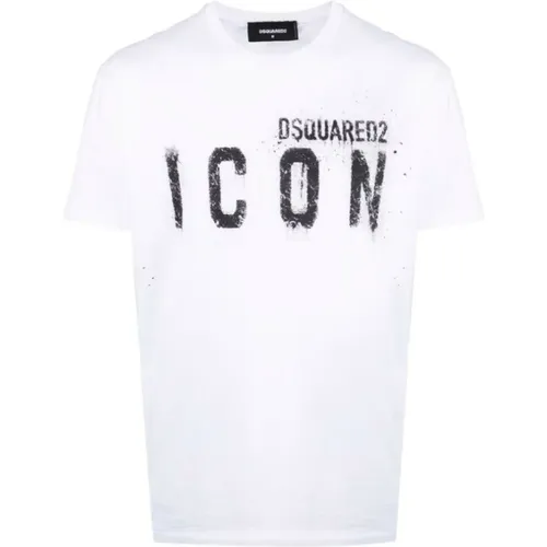 Icon Spray Cool T-shirt , male, Sizes: L, XL - Dsquared2 - Modalova