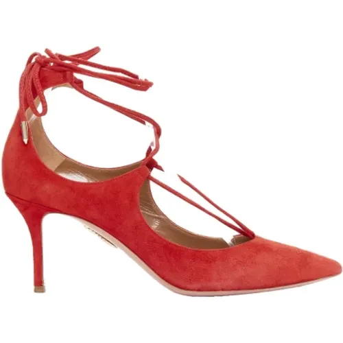 Pre-owned Pumps, female, , Size: 9 1/2 US Pre-owned Suede heels - Aquazzura Pre-owned - Modalova