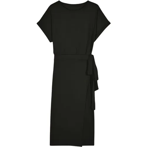 Midi-Kleid mit Gürtel und kurzen Ärmeln , Damen, Größe: M - BA&SH - Modalova