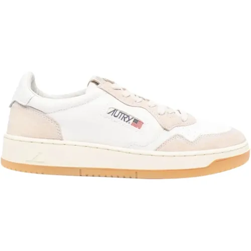 Canvas Low Top Sneakers White , male, Sizes: 9 UK, 7 UK, 8 UK, 10 UK - Autry - Modalova