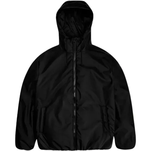 Waterproof Jacket with Adjustable Hood , male, Sizes: L, XL, M - Rains - Modalova