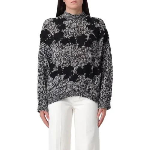 Round-neck Knitwear, female, , Size: S Suéter de macramé - Giambattista Valli - Modalova