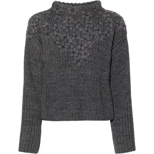 Graue Pullover Kollektion , Damen, Größe: M - Liu Jo - Modalova