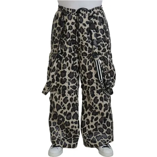 Leopard Print Snow Pants , male, Sizes: M - Dolce & Gabbana - Modalova