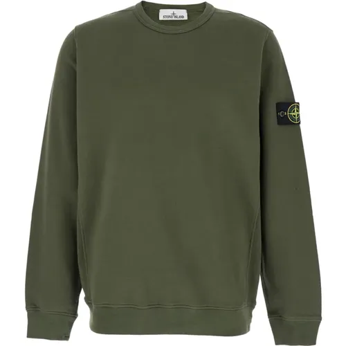 Crewneck Sweatshirt Logo Patch , male, Sizes: L - Stone Island - Modalova