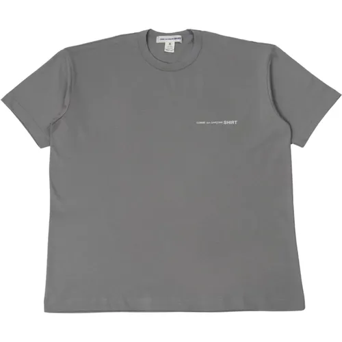 Graues Baumwoll T-Shirt Fm-T026-S24/Gr , Herren, Größe: S - Comme des Garçons - Modalova