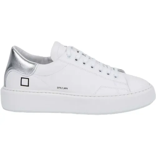 Weiße und Silberne Sfera Sneakers , Damen, Größe: 36 EU - D.a.t.e. - Modalova