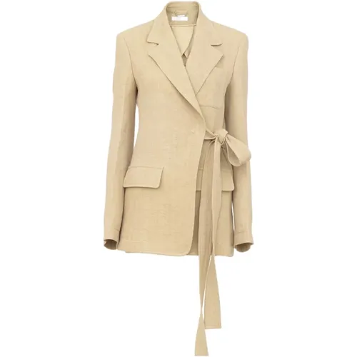 Blazers, female, , Size: M Linen Corduroy Blazer - Chloé - Modalova