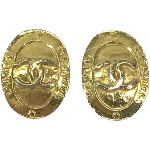 Pre-owned Jewellery, female, , Size: ONE SIZE Pre-owned Metal earrings - Chanel Vintage - Modalova