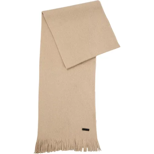 Winter Scarves, male, , Size: ONE SIZE Eco-friendly Wool Scarf with Fringes - Hugo Boss - Modalova