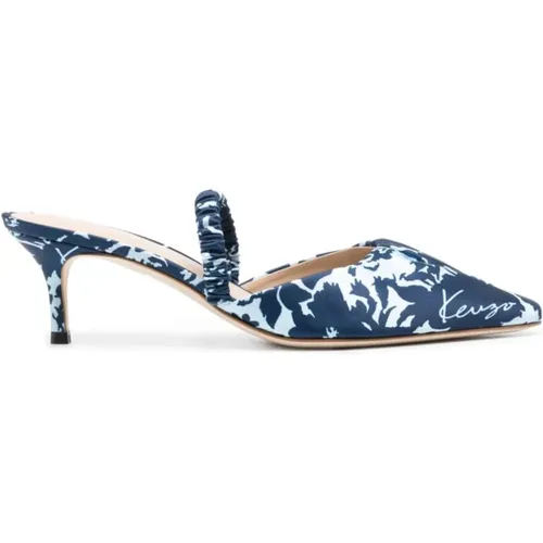 Blaue Satinabsatzschuhe , Damen, Größe: 37 EU - Kenzo - Modalova