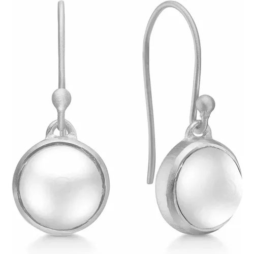 Silberne Ohrringe mit Süßwasserperlen - Frk. Lisberg - Modalova