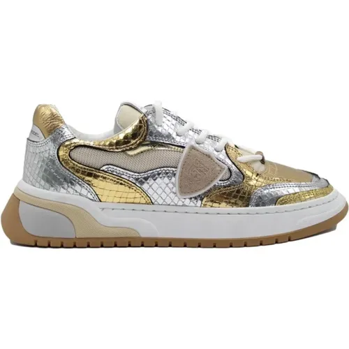 Metal Python Sneakers , female, Sizes: 8 UK, 12 UK, 11 UK, 7 UK, 10 UK, 9 UK - Philippe Model - Modalova