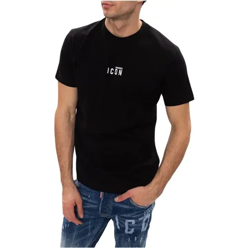 T-Shirt mit Logo , Herren, Größe: L - Dsquared2 - Modalova