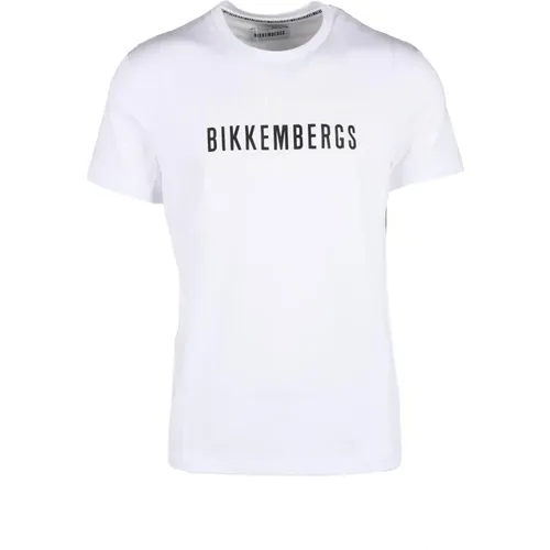 Blaues T-Shirt für Männer , Herren, Größe: S - Bikkembergs - Modalova