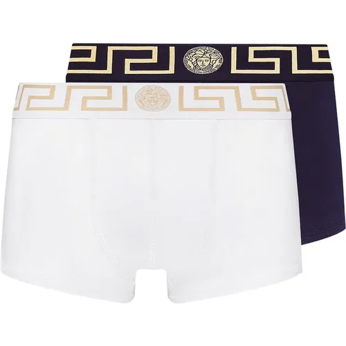 Bottoms, male, , Size: 2XL Medusa Embroidered Cotton Trunk - Versace - Modalova