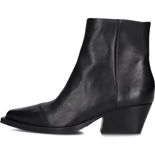 Schwarze Leder Stiefeletten Do Cassidy , Damen, Größe: 40 EU - Via Vai - Modalova