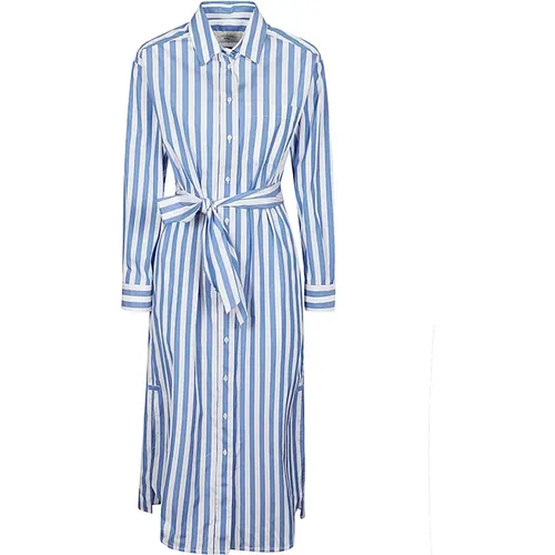Striped cotton shirt dress , female, Sizes: S - Max Mara Weekend - Modalova