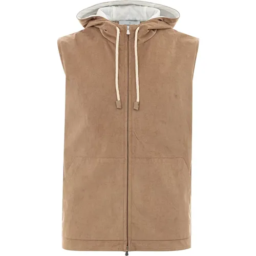 Hooded Sleeveless Jacket , male, Sizes: L - Gran Sasso - Modalova
