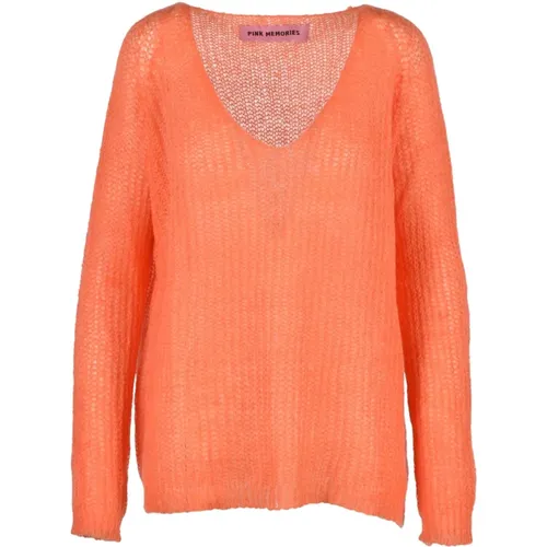 Weicher Strickpullover , Damen, Größe: S - Pink Memories - Modalova