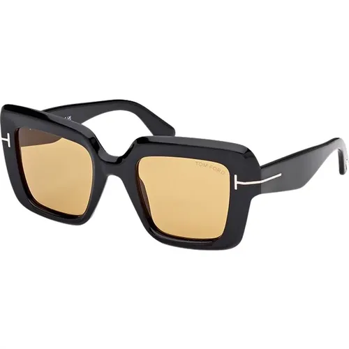 Shiny Black Sonnenbrille Tom Ford - Tom Ford - Modalova