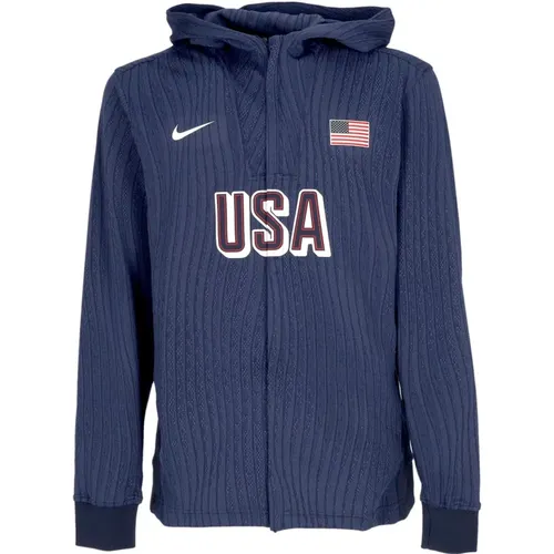 Zip-throughs, male, , Size: XL USA Basketball Zip Hood Sweatshirt - Nike - Modalova