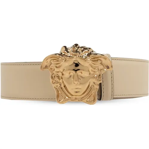 Belts, male, , Size: 95 CM Leather belt - Versace - Modalova