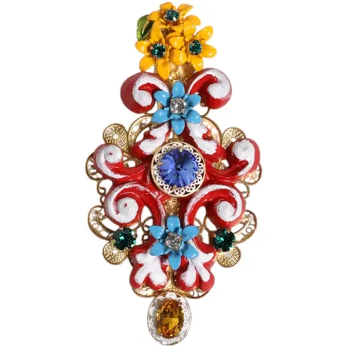 Hair Accessories, female, , Size: ONE SIZE Crystal-Embellished Hair Clip - Dolce & Gabbana - Modalova