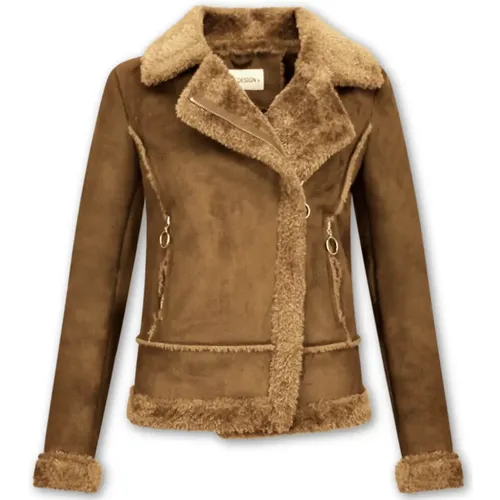 Biker Lammy Coat - Short Leather Jacket , female, Sizes: XS - Matogla - Modalova