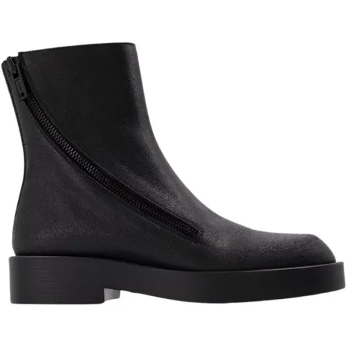 Ankle Boots, male, , Size: 8 1/2 US Ernest Ankle Boots in Leather - Ann Demeulemeester - Modalova