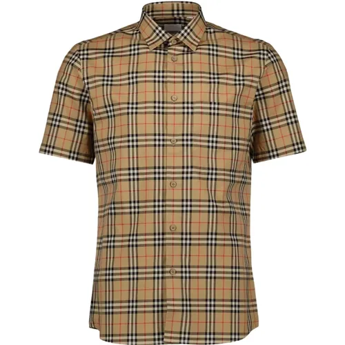 Checkered Casual Shirt , male, Sizes: S - Burberry - Modalova